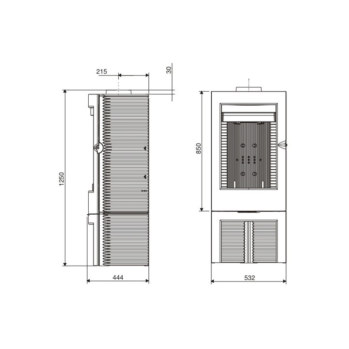 Piec wolno stojący INVICTA ARGOS antracyt ref. 9151-44
