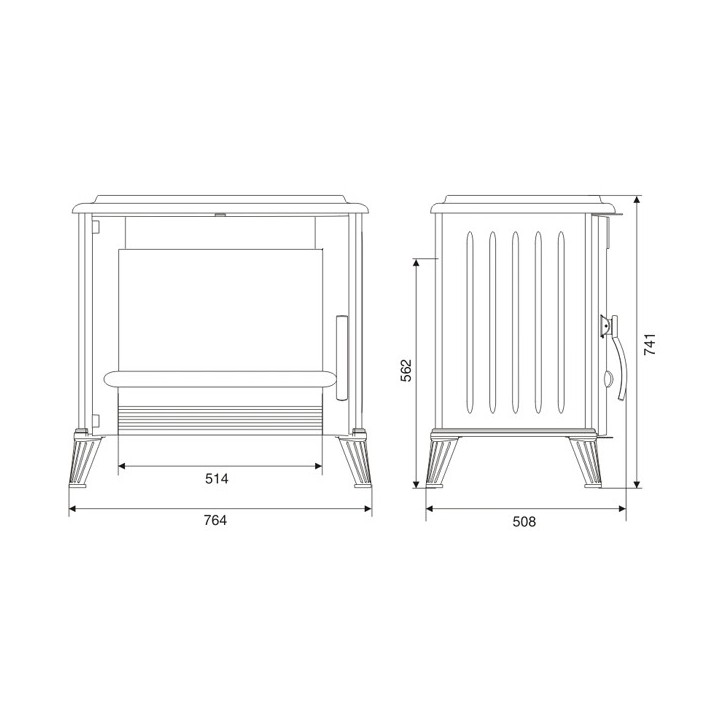 Stove INVICTA MODENA anthracite ref. 6175-44