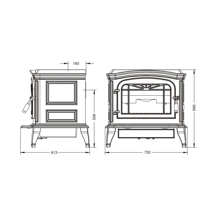 Stove INVICTA BRADFORD anthracite ref. 9173-44