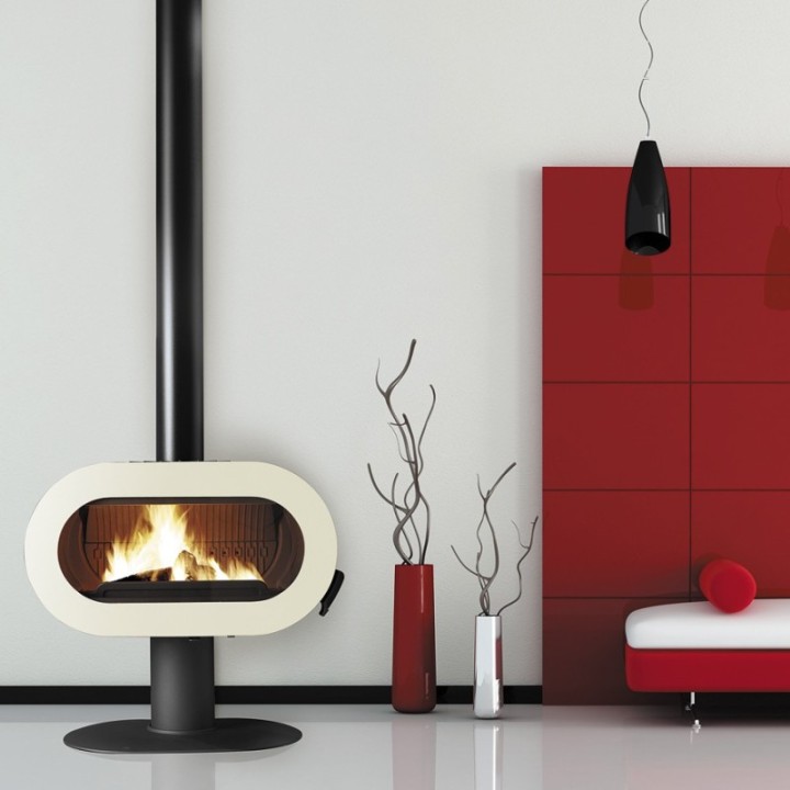 Stove INVICTA FIFTY ARCHE cream enamel ref. 6479-46