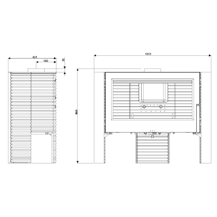 Stove INVICTA ITAYA anthracite ref. 6110-44