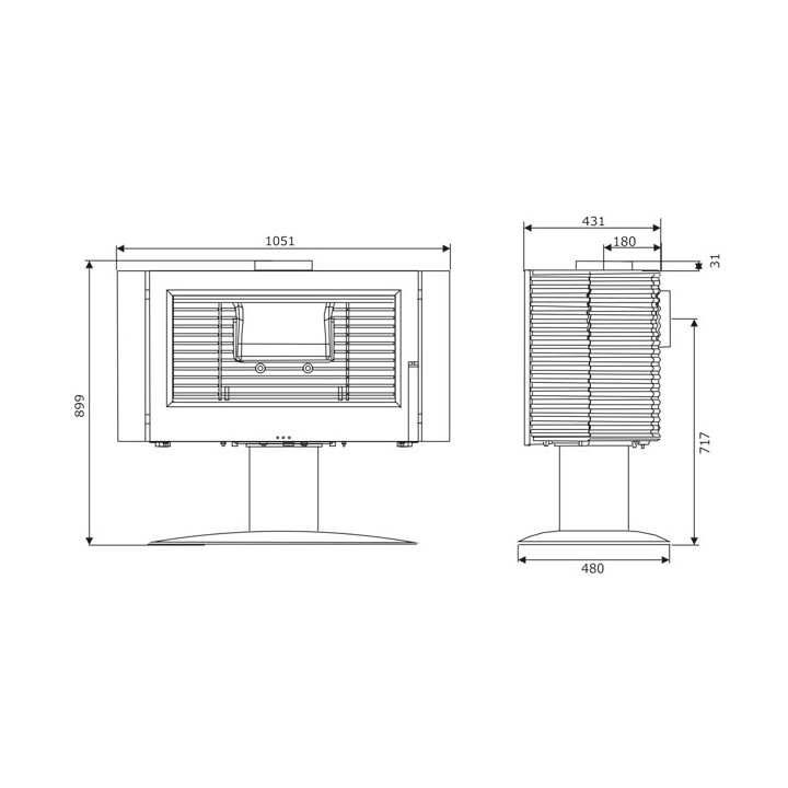 Stove INVICTA ANTAYA anthracite ref. 6114-44
