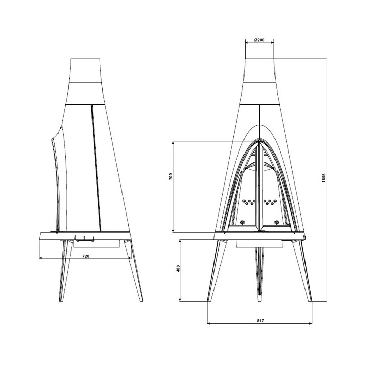 Stove INVICTA POW-POW anthracite ref. 6152-44