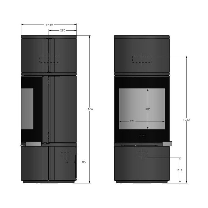 Stove INVICTA ALCOR anthracite ref. 6107-44
