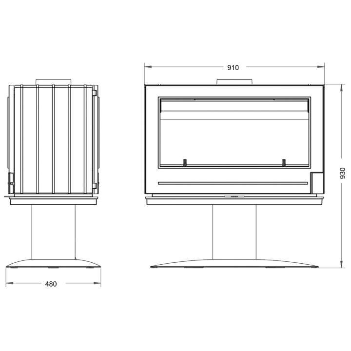 Stove INVICTA NELSON anthracite ref. 9129-44
