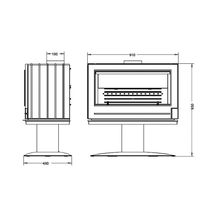 Stove INVICTA ELTON anthracite ref. 9127-44