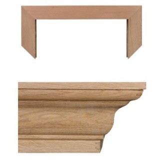 Gefräster Holzbalken aus Eiche in Eckversion