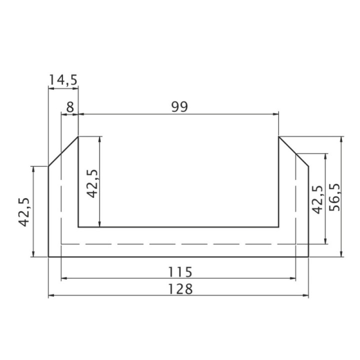 Gefräster Holzbalken aus Eiche in Eckversion