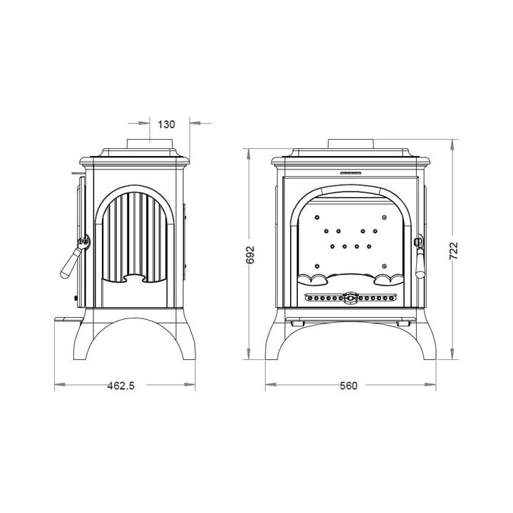 Stove INVICTA SEVILLE 2 red enamel ref. 6192-47
