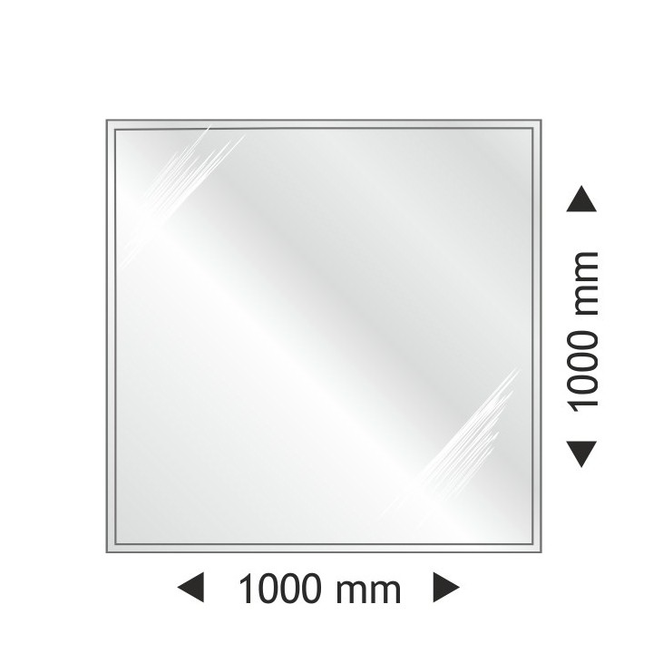 Podstawa szklana kwadratowa 1000x1000x6mm