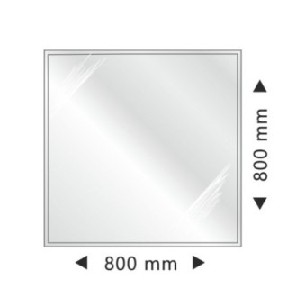 Support en verre carré 800x800x6 mm