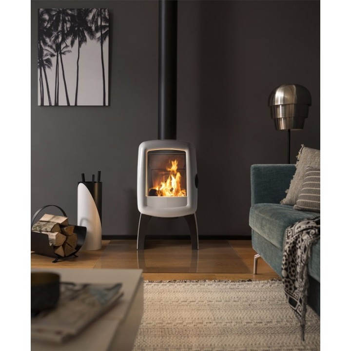 Stove INVICTA ELO M white enamel ref. 6102-48