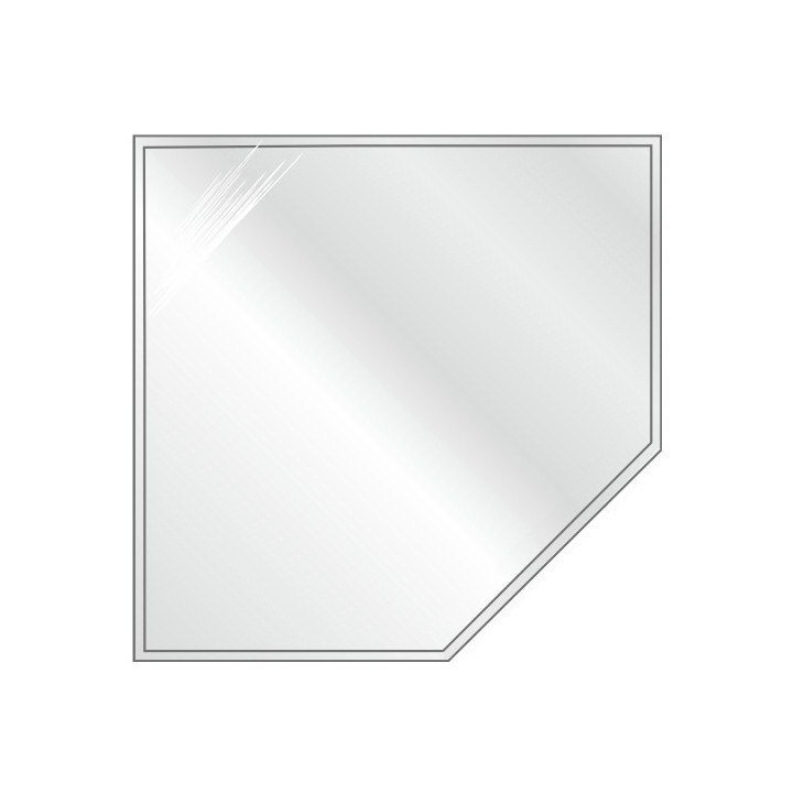 Support en verre pentagone-coin1100x1100x6mm