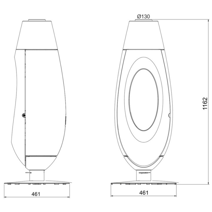 Stove INVICTA OVATIO anthracite ref. 6149-04