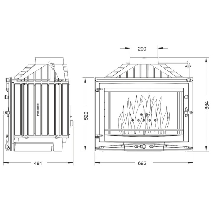 UNIFLAM 700 SELENIC ECO z szybrem, dp. ref. 907-725-DP