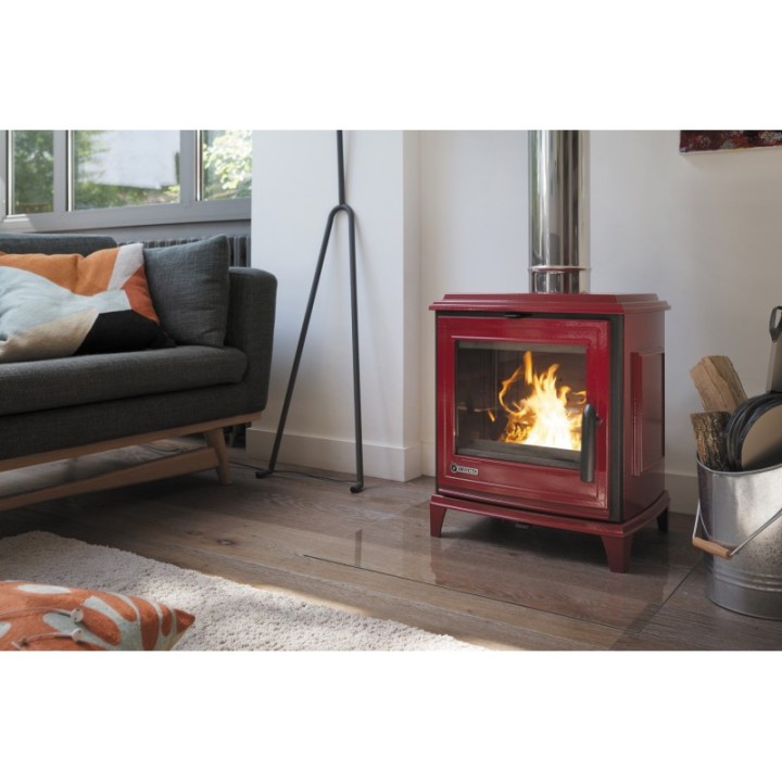 Stove INVICTA SEDAN S red enamel ref. 9450-47