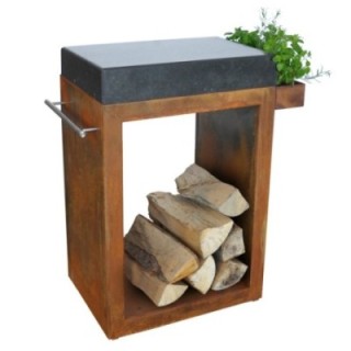 Cooking table Artiss small 60x45x91cm corten quartzite top ref.2604-12