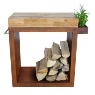 Grosstisch Artiss 80x45x91cm corten Arbeitsfläche aus Holz ref.2604-30