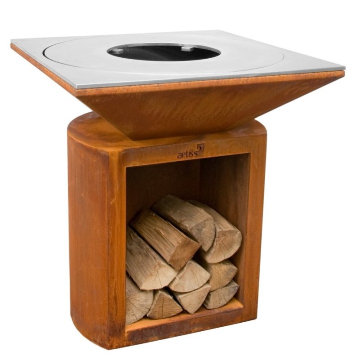 Palenisko-grill ogrodowy Artiss G2 corten, płyta ze stali węglowej ref. 2605-02