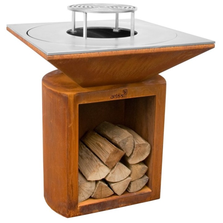 Palenisko-grill ogrodowy Artiss G2 corten, płyta ze stali węglowej ref. 2605-02