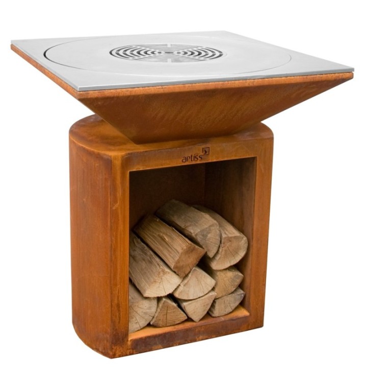 Palenisko-grill ogrodowy Artiss G2 corten, płyta ze stali węglowej ref. 2605-02