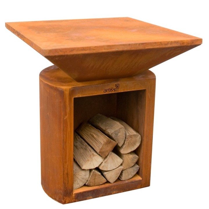 Palenisko-grill ogrodowy Artiss G2 corten, płyta ze stali węglowej ref. 2605-02