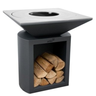 Palenisko-grill ogrodowy Artiss G2 grafit, płyta ze stali węglowej ref. 2605-12