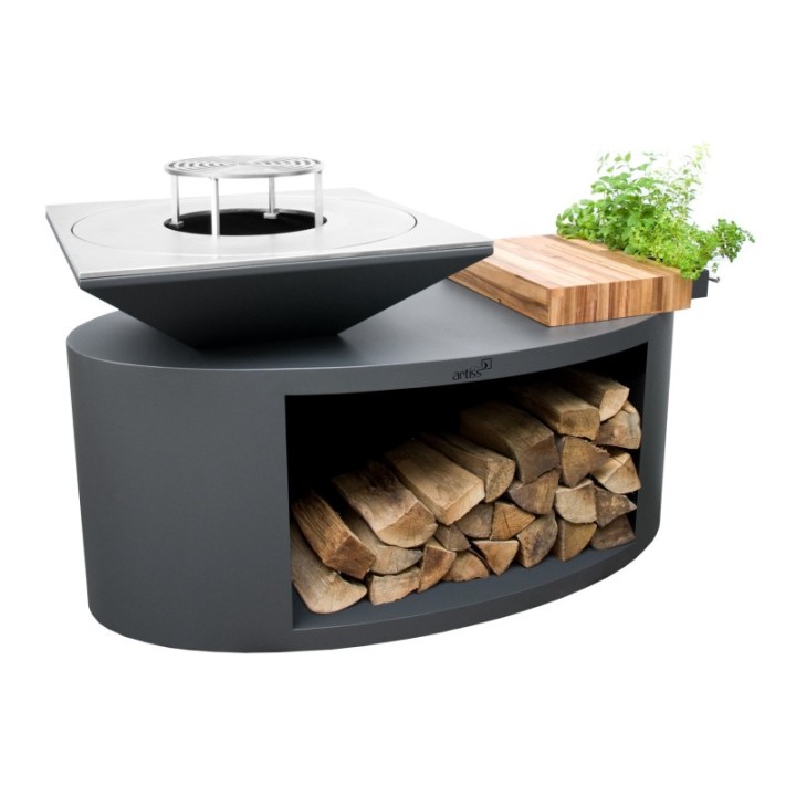 Garden barbecue-firepit Artiss G3 graphite ref. 2605-13