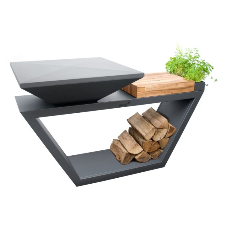 Garden barbecue-firepit Artiss G4 graphite ref. 2605-14