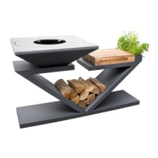 Garden barbecue-firepit Artiss G5 graphite ref. 2605-15