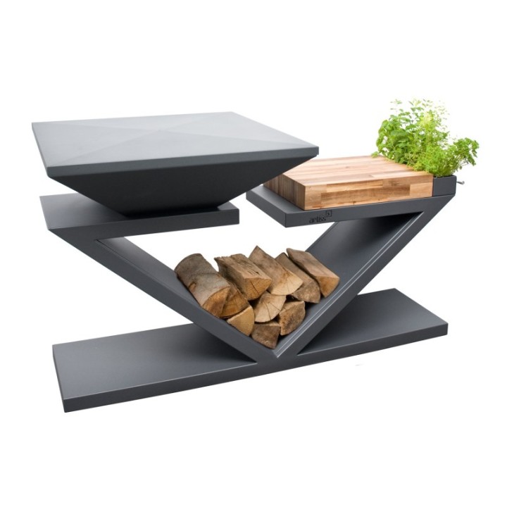 Garden barbecue-firepit Artiss G5 graphite ref. 2605-15