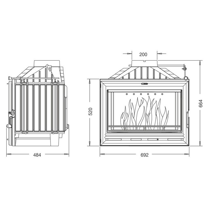 Insert UNIFLAM 700 OPTION ECO with clap ref. 907-775