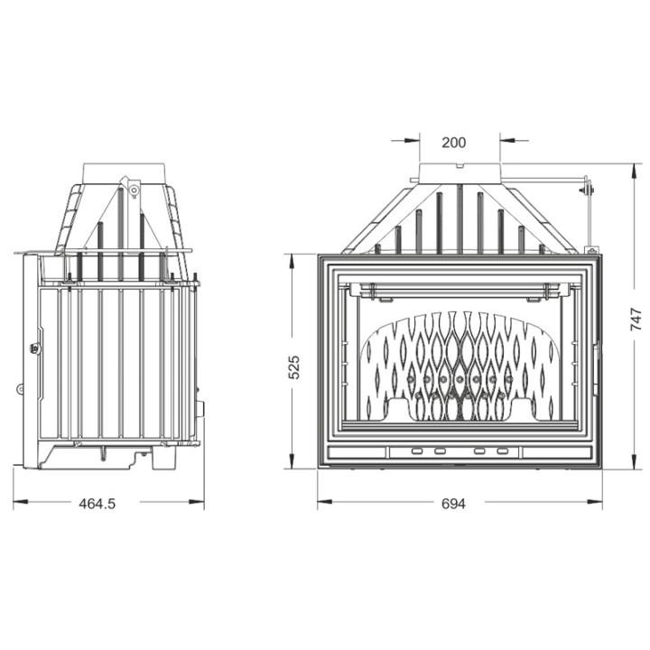Insert UNIFLAM 700 OPTIMA ECO with clap ref. 907-475