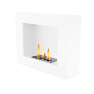 Biokominek UNIFLAM 50x40cm BOX biały mat ref. BIO2-50x40-BOX-B