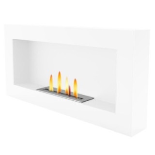 Biofireplace UNIFLAM 90x40cm BOX white matt ref. BIO2-90x40-BOX-B