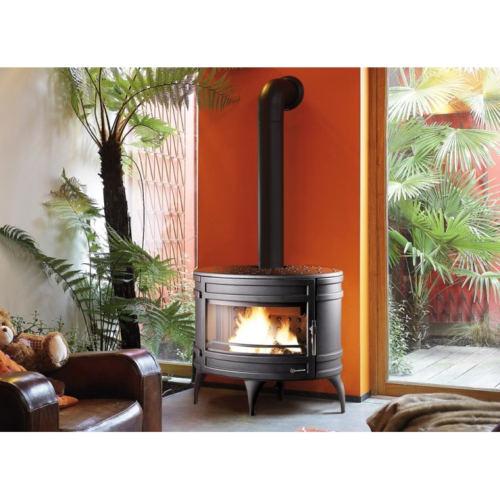 Stove INVICTA MANDOR air supply, anthracite ref. 9180-64-DP