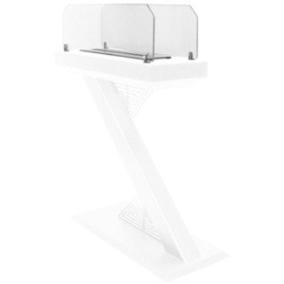Freestanding biofireplace UNIFLAM ZHEN white matt ref. BIO2-ZHEN-B
