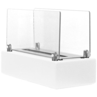 Freestanding biofireplace UNIFLAM CUBO white matt ref. BIO2-CUBO-B