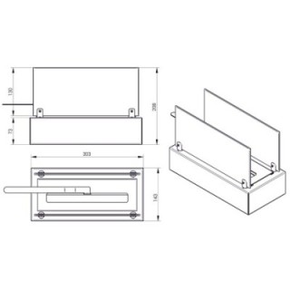 Freestanding biofireplace UNIFLAM CUBO graphite ref. BIO2-CUBO-G