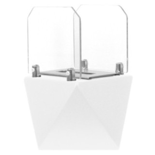 Freestanding biofireplace UNIFLAM VIVI white matt ref. BIO2-VIVI-B