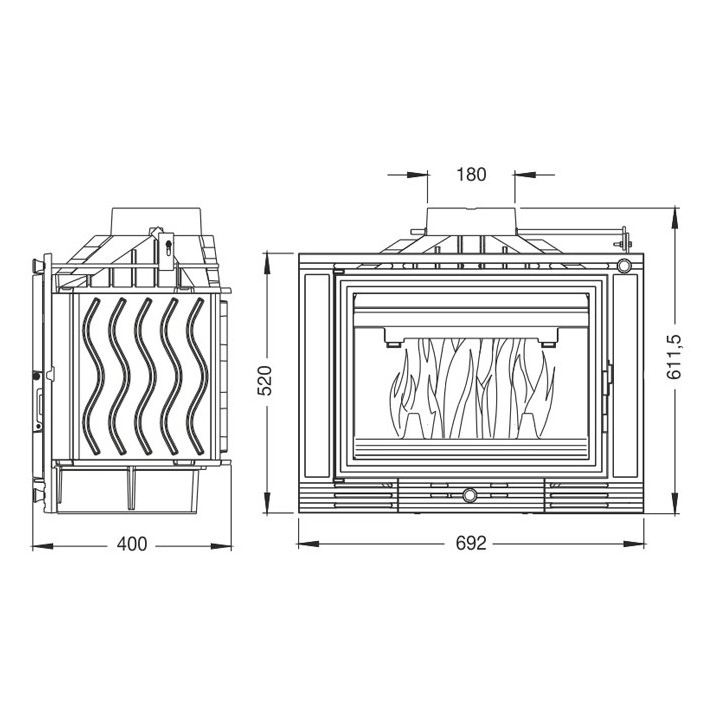 Insert UNIFLAM 700 ECO with clap ref. 907-675