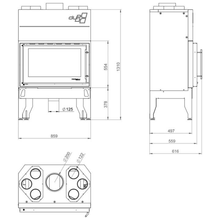 Wkład kominkowy UNIFLAM 860 DURO ref. 837-021