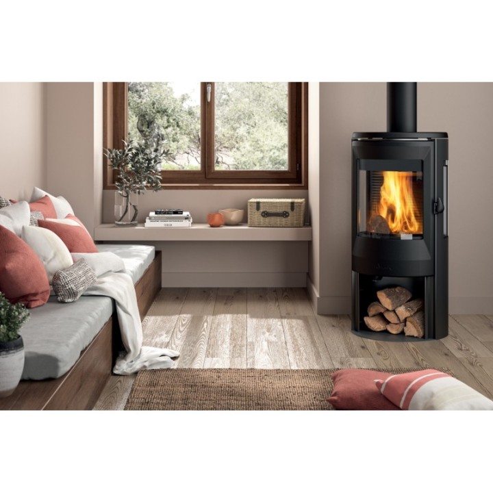 Piec wolno stojący INVICTA NEOSEN Plus 3 szyby czarny ref. 9488-37
