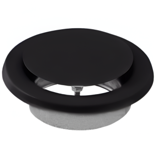Anemostat AN matte black 100mm