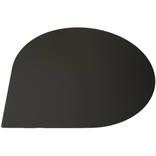 Steel floorplate 100x100cm round corner black matt