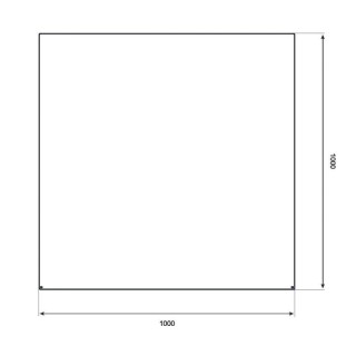 Stahlbodenplatte 100x100cm Schwarz