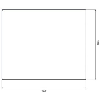 Stahlbodenplatte 120x100cm Schwarz