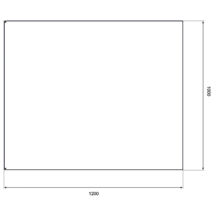 Stahlbodenplatte 120x100cm Schwarz