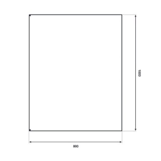 Plaque de protection sol en acier pour poêle 80x100cm noir mat