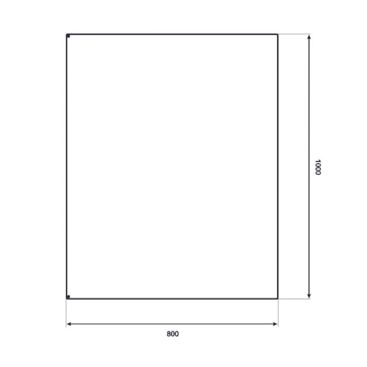 Stahlbodenplatte 80x100cm Schwarz